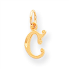 14k Initial C Charm