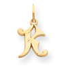 14k Initial K Charm