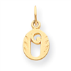 14k Initial O Charm