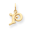 14k Initial P Charm