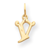 14k Initial V Charm