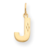 14k Initial J Charm
