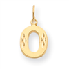 14k Initial O Charm