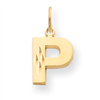14k Initial P Charm