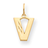 14k Initial V Charm