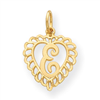 14k Initial E Charm