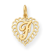 14k Initial F Charm