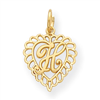 14k Initial H Charm