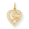 14k Initial K Charm