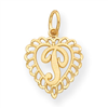 14k Initial P Charm