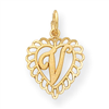 14k Initial V Charm