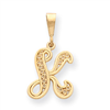 14k Initial K Charm