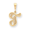 14k Initial T Charm