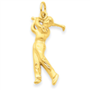 14k Male Golfer Charm