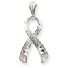 14k White Gold Awareness Pendant