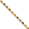 14k Gemstone Rainbow Bracelet