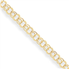 14k Hollow Double Link Charm Bracelet