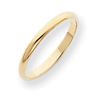 14k 2mm Half-Round Wedding Band ring