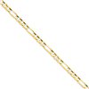 14k 4.5mm Concave Open Figaro Chain