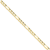 14k 4.5mm Concave Open Figaro Chain bracelet