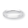 Platinum 3mm Half-Round Wedding Band ring