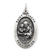 Sterling Silver Antiqued Saint Joseph Medal