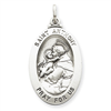 Sterling Silver Antiqued Saint Anthony Medal
