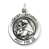 Sterling Silver Antiqued Saint Anthony Medal