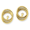 14k Polished & Twisted Fancy Earring Jackets