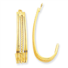 14k Polished J-Hoop Earring Jackets