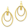 14k Polished Double Hoop Earring Jackets
