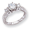 14k White Gold A Diamond engagement ring