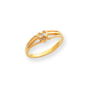 14k A Diamond heart ring