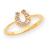 14k A Diamond horseshoe ring