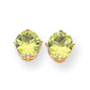 14k 6mm Peridot earring