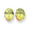 14k 10x8mm Oval Peridot earring