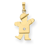 14k A Diamond kid pendant