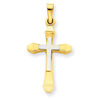 14k Two-tone Hollow Cross Pendant