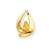 14k Citrine Diamond slide