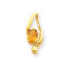 14k 8x6mm Oval Citrine slide