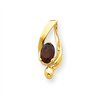 14k 8x6mm Oval Garnet slide