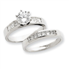 14k White Gold AA Diamond engagement ring