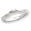 14k White Gold wedding band