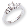 14k White Gold A Diamond engagement ring