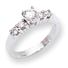 14k White Gold A Diamond engagement ring