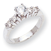 14k White Gold A Diamond engagement ring