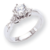 14k White Gold A Diamond engagement ring