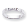 14k White Gold A Diamond channel band
