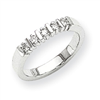 14k White Gold A Diamond three stone ring