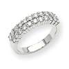 14k White Gold A Diamond anniversary band